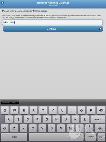 Dementia Admitting Order Set下载(iPad