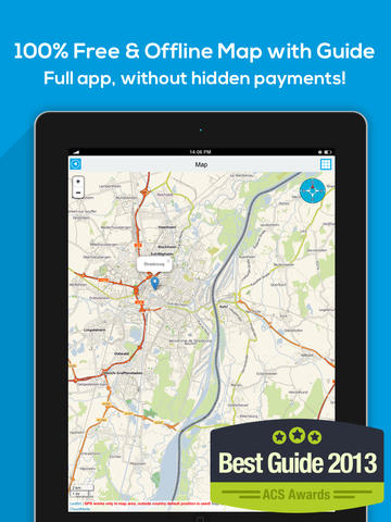 韩国 离线地图,指南,天气,酒店。免费导航。GP