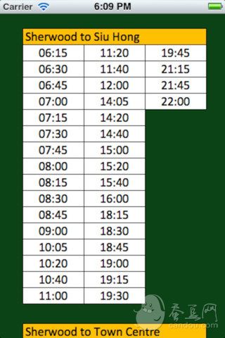 Shuttle Bus Schedule Application - The Sherwo