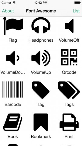 Font Awesome Cheat Sheet下载(iPhone5-iPho