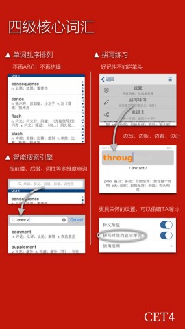 英语四级核心词汇 - 内置离线单词发音,经典例